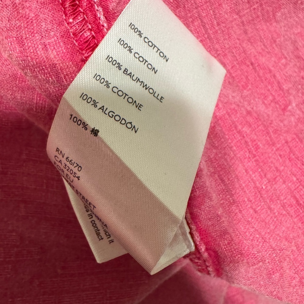Anthropologie Maeve Pink Split Back Button Down Shirt - Picture 5 of 6